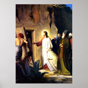 Póster Jesús sacó a Lázaro de los muertos