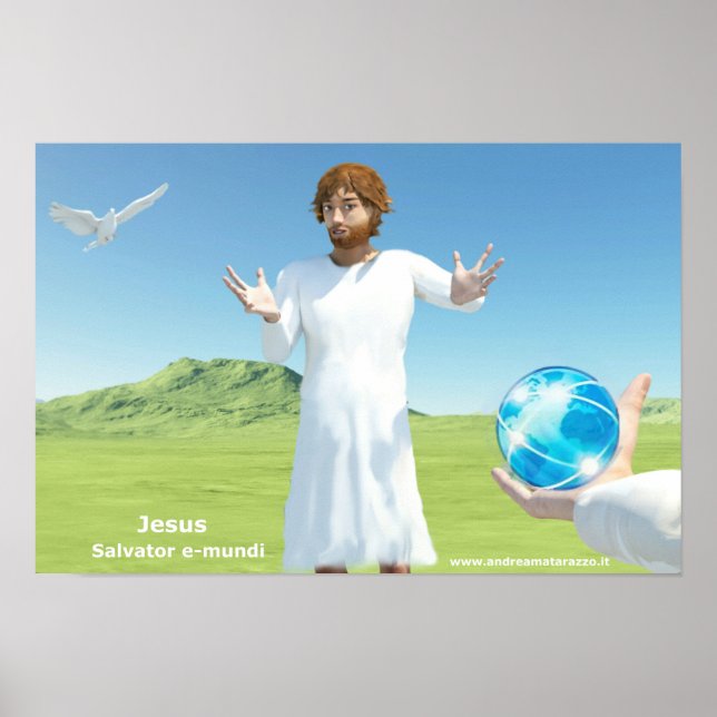 Póster Jesus Salavator e - mundi (Frente)