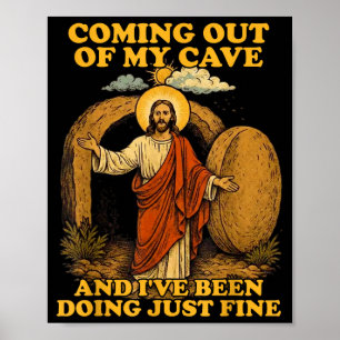 Póster Jesús saliendo de la cueva y estuvo bienJesús