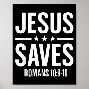 Póster Jesús salva a los romanos Biblia Verse Fe Hombres