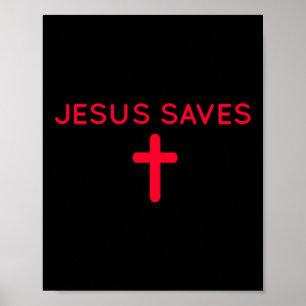 Póster Jesús Salvó la Sutil Fe Cristiana Minúsculo R
