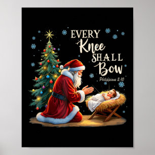 Póster Jesús Santa Navidades Cristianos Navidad Cada Knee