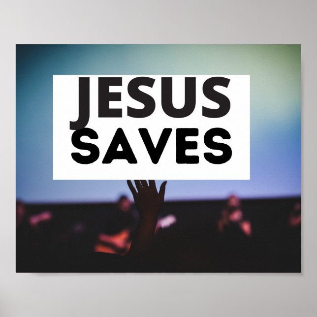 Póster Jesus Saves (Frente)