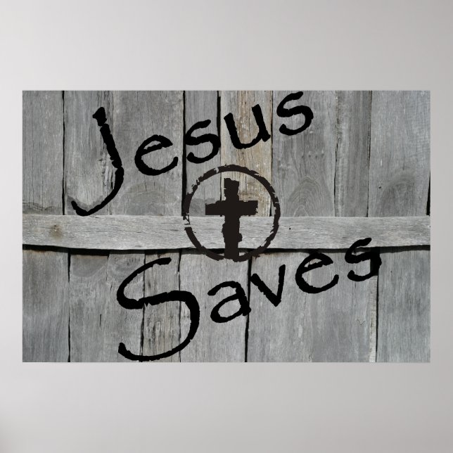 Póster Jesus Saves (Frente)