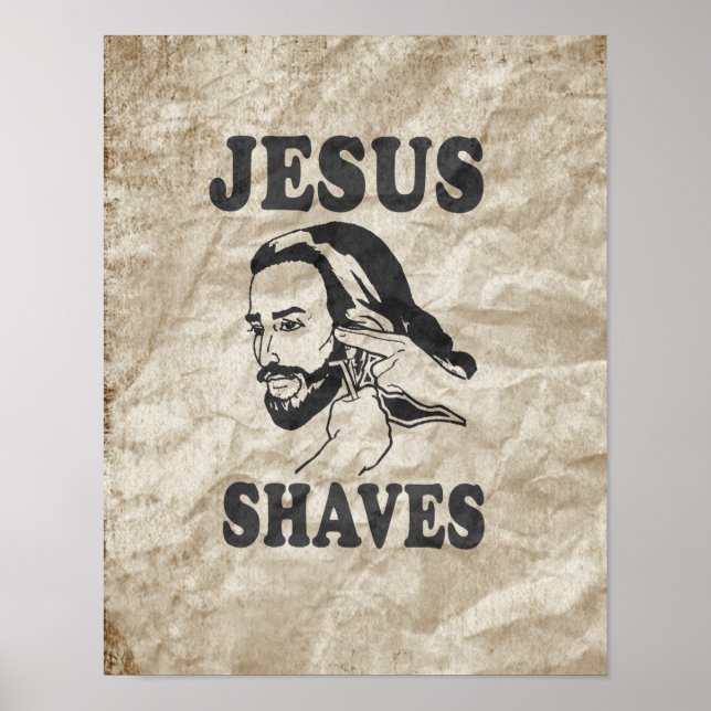 PÓSTER JESUS SHAVES (Frente)