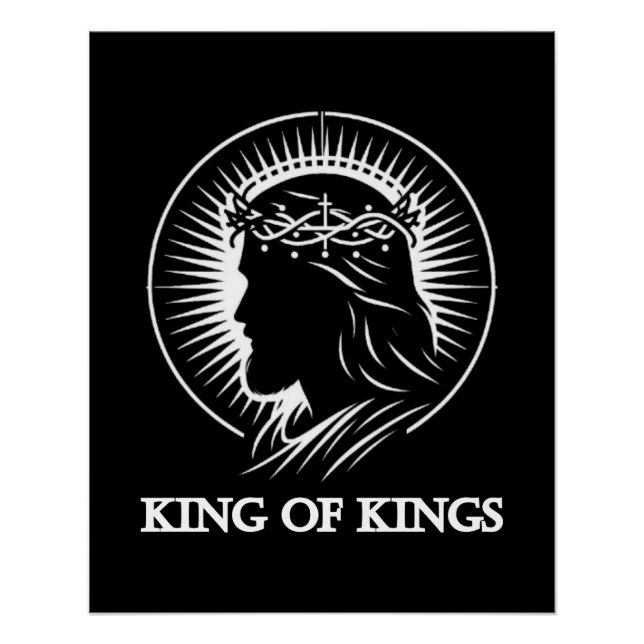 Póster Jesus silhouette King of kings  (Anverso)