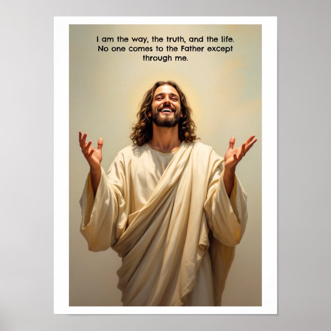 Póster Jesús Sonriendo soy el camino de la verdad y la vi (Frente)