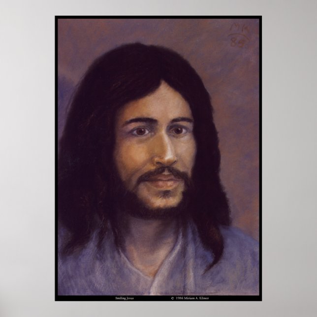 Póster Jesús sonriente, imagen de Jesús judío (Frente)