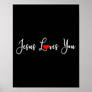 Póster Jesús te ama - Cristiano religioso