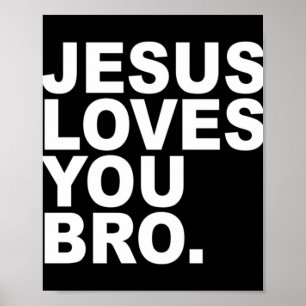 Póster Jesús Te Ama Hermano - Fe Cristiana Pullover Hoo