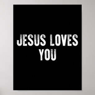 Póster Jesús Te Ama La Fe Religiosa Cristiana Para Los Ho