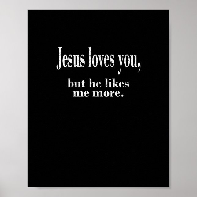 Póster Jesús te ama pero me gusta más Divertida Fe (Frente)