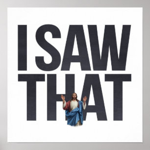 Póster Jesús te está vigilando, vi ese meme de Jesús