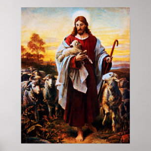 Póster Jesus The Good Shepherd 01 Poster A