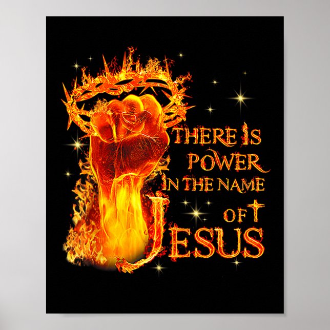Póster Jesus There Is Power In The Name Of Jesus Christia (Frente)