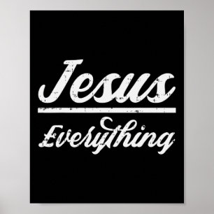 Póster Jesús Todo Dios Religión Católica Cristiana F
