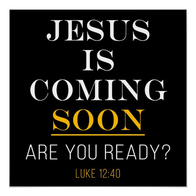 Póster Jesús vendrá pronto - Revelación 17:14 cristiana (Anverso)