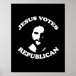 Póster Jesús vota al republicano -