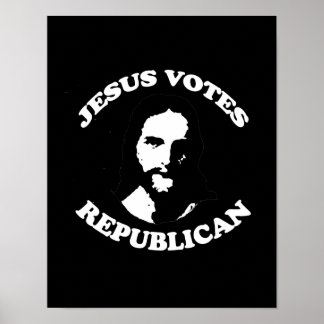 Póster Jesús vota republicano -