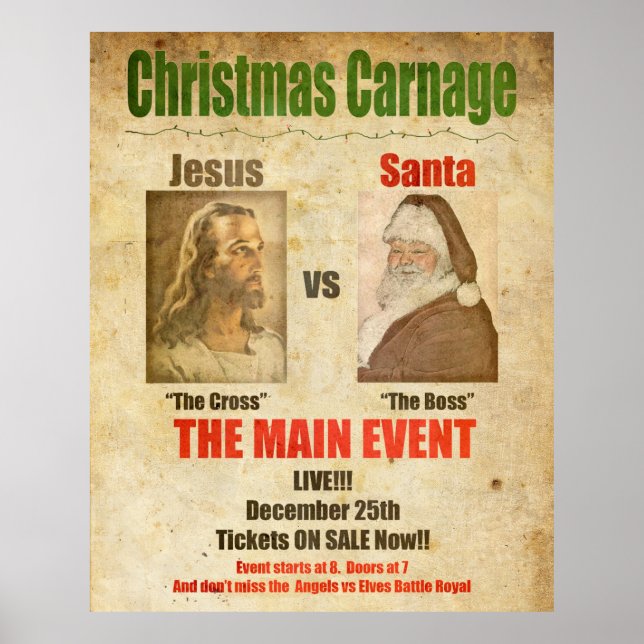 Póster Jesús vs Santa (Frente)