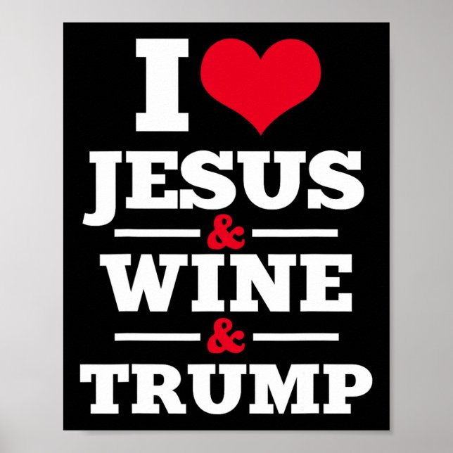 Póster Jesus Wine Trump Religiosa Cristiana Fe Madre Gif (Frente)