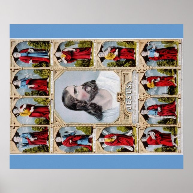 Póster Jesús y el poster de los Apóstoles (Frente)