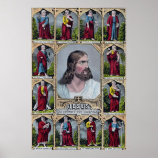 Póster Jesús y los 12 apóstoles