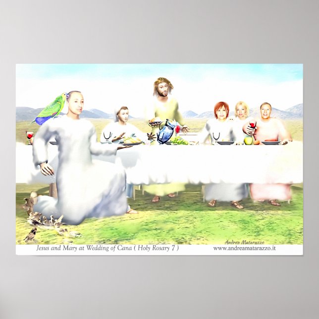 Póster Jesús y María en las Bodas de Caná (Frente)