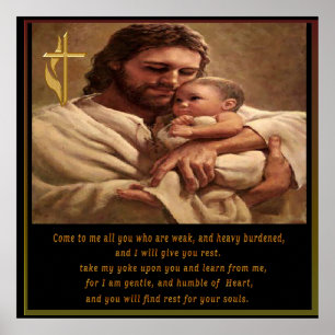 Póster Jesús y niño