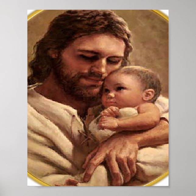 Póster Jesús y niño (Frente)