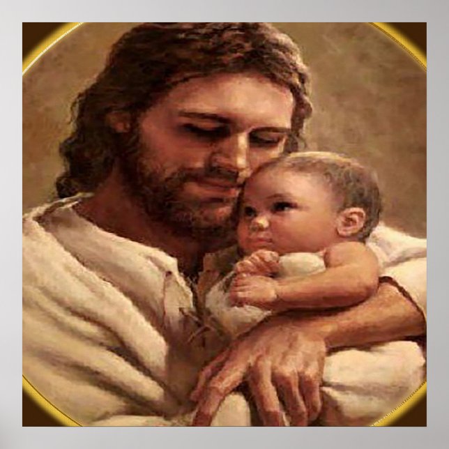 Póster Jesús y niño (Frente)