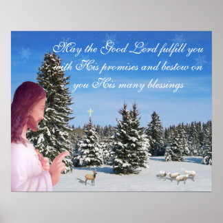 Póster Jesús y ovejas