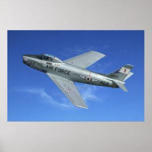 Póster Jet de F-86 SABRE