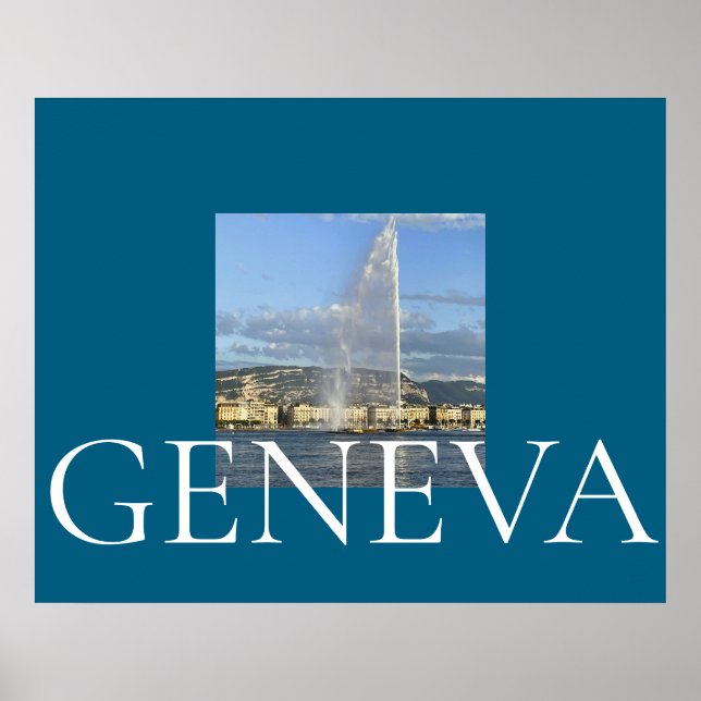 Póster Jet d'Eau en Ginebra  (Frente)