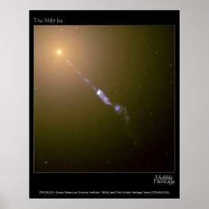 Póster Jet in M87 Hubble Telescope Photo
