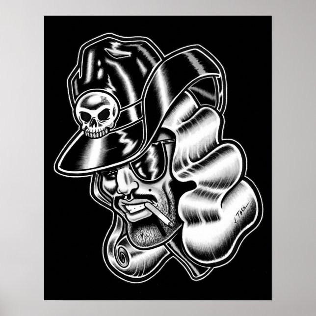 Póster Jet Latex™/Vaquero Espacial (Frente)