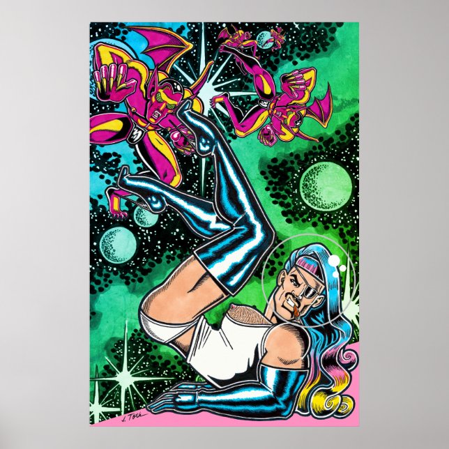 Póster Jet Latex vs. el Poster Alien Vampires (Frente)