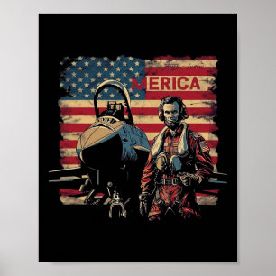 Póster Jets Combatientes Abraham Lincoln 4 De Julio Boys