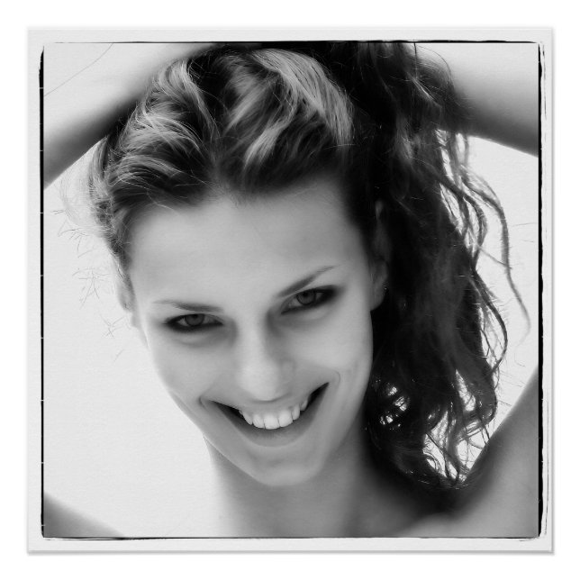 Póster Jeune femme souriante (Anverso)