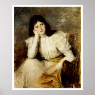 Póster Jeune Fille Reveuse, retrato de Berthi Capel