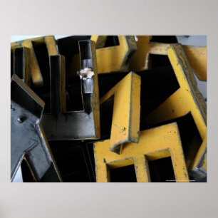 Póster Jeux de Construction Building's Game Letter Poster