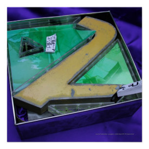 Póster Jeux de Construction Metalizado Letters Boxes Post