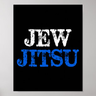 Póster Jew Jitsu Funny Jewish Karate Holiday Pun