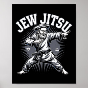 Póster Jew Jitsu Karate Hanukkah Jiu Jitsu Martial Arts D