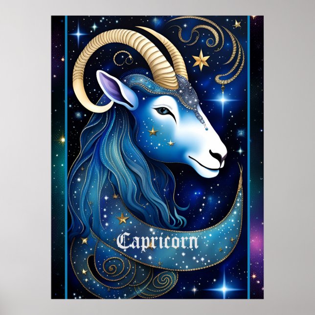 Póster Jewel Galaxy Zodiac Capricorn (Frente)