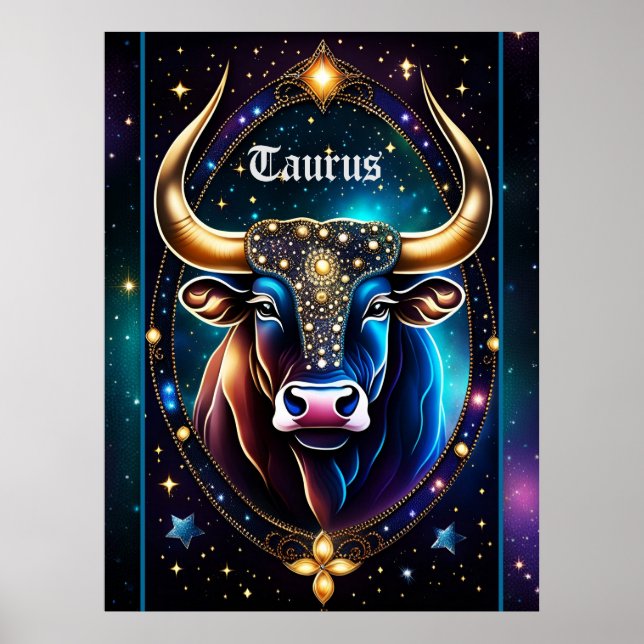 Póster Jewel Galaxy Zodiac Taurus (Frente)