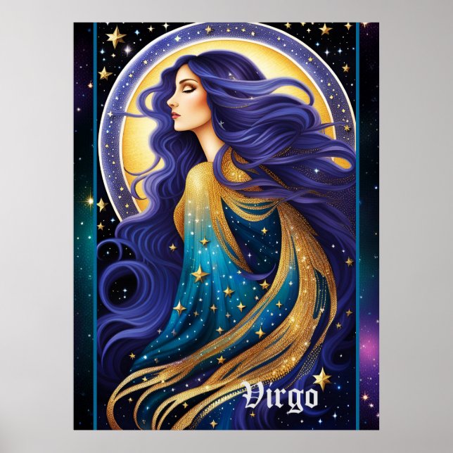 Póster Jewel Galaxy Zodiac Virgo (Frente)
