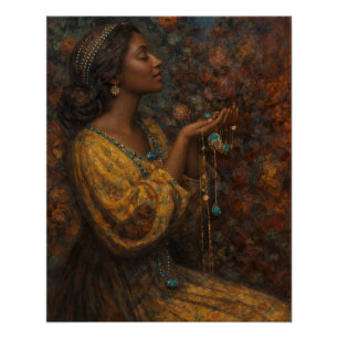 Póster Jewels de Mostyn con mujer negra