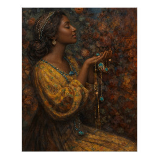 Póster Jewels de Mostyn con mujer negra