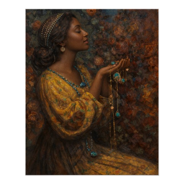 Póster Jewels de Mostyn con mujer negra (Anverso)